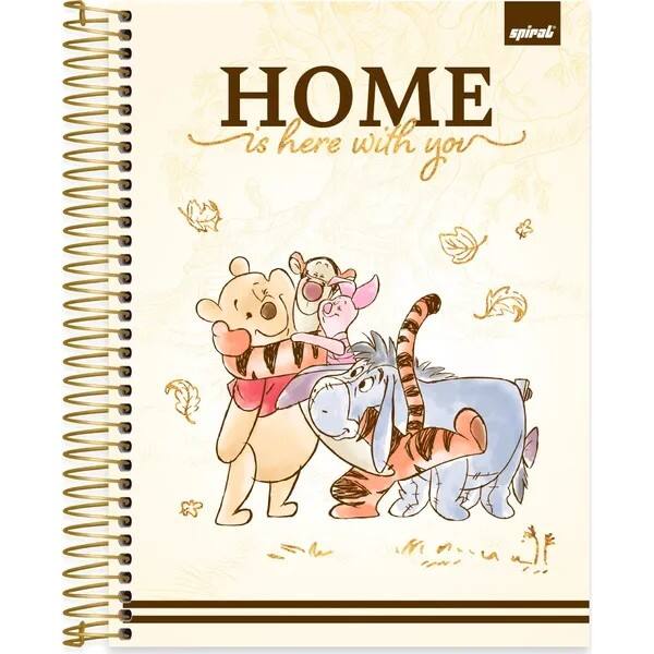 Caderno univ.capa dura 10x1 160fls Pooh 2754168 Spiral Pooh PT 1 UN