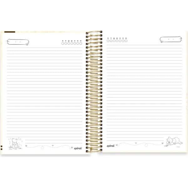 Caderno univ.capa dura 10x1 160fls Pooh 2754168 Spiral Pooh PT 1 UN