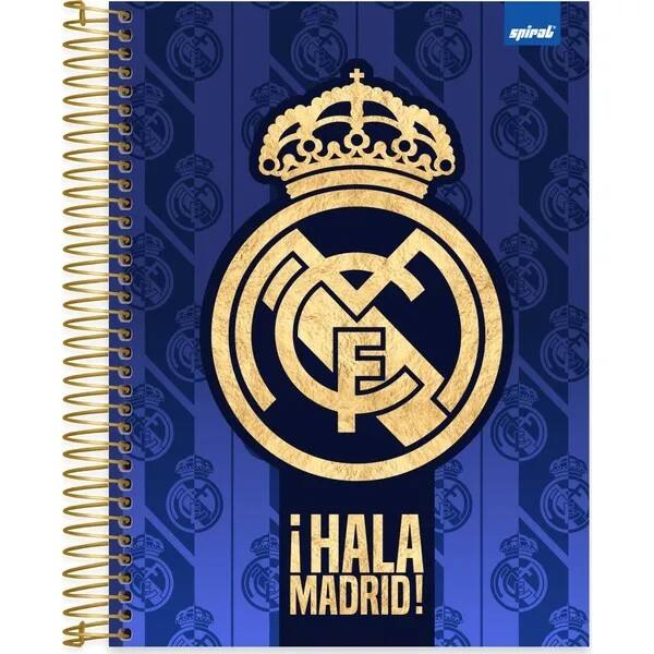 Caderno Universitário Capa Dura, 10x1, 160 Folhas, Real Madrid F.C, 2760190, Spiral Rea - PT 1 UN Caderno Universitário Capa Dura, 10x1, 160 Folhas, Real Madrid F.C, 2760190, Spiral Rea - PT 1 UN