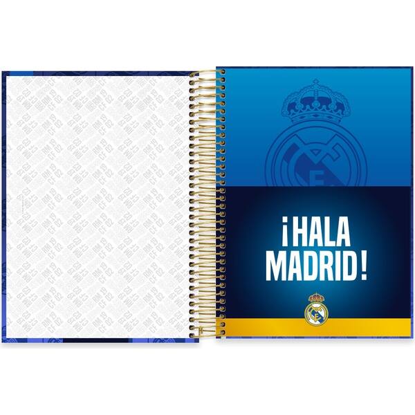 Caderno Universitário Capa Dura, 10x1, 160 Folhas, Real Madrid F.C, 2760190, Spiral Rea - PT 1 UN Caderno Universitário Capa Dura, 10x1, 160 Folhas, Real Madrid F.C, 2760190, Spiral Rea - PT 1 UN