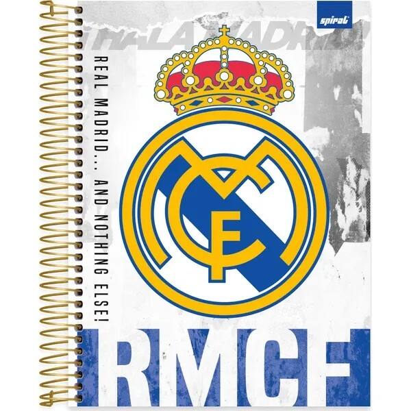 Caderno Universitário Capa Dura, 10x1, 160 Folhas, Real Madrid F.C, 2760206, Spiral Rea - PT 1 UN Caderno Universitário Capa Dura, 10x1, 160 Folhas, Real Madrid F.C, 2760206, Spiral Rea - PT 1 UN
