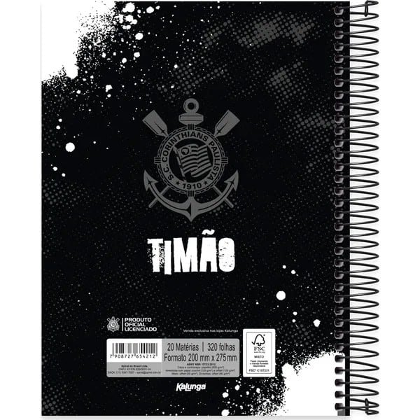 Caderno univ.capa dura 20x1 320fls Corinthi. 2754212 Spiral Sccp PT 1 UN Caderno univ.capa dura 20x1 320fls Corinthi. 2754212 Spiral Sccp PT 1 UN