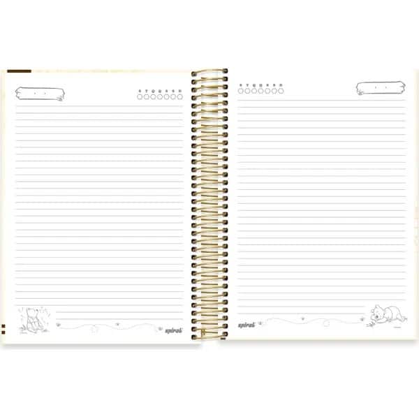 Caderno Universitário Capa Dura, 20 x 1, 320 Folhas, Ursinho Pooh, 2754243, Spiral Pooh - PT 1 UN