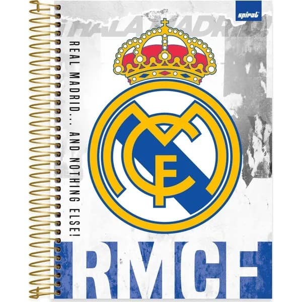 Caderno Universitário Capa Dura, 20 x 1, 320 Folhas, Real Madrid, 2760220, Spiral Rea - PT 1 UN