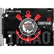 Caderno de Cartografia e Desenho, Capa dura, 48 folhas, Corinthians F.C, 2754328, Spiral Sccp - PT 1 UN