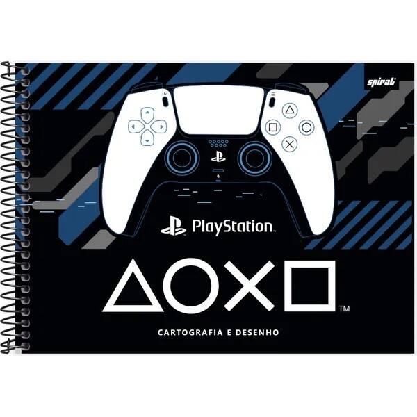 Caderno de Cartografia e Desenho, Capa dura, 48 folhas, Playstation, 2753383, Spiral Ps - PT 1 UN Caderno de Cartografia e Desenho, Capa dura, 48 folhas, Playstation, 2753383, Spiral Ps - PT 1 UN
