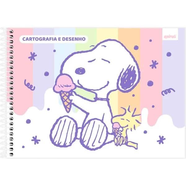 Caderno de Cartografia e Desenho, Capa dura, 48 folhas, Snoopy, 2753390, Spiral Sno - PT 1 UN Caderno de Cartografia e Desenho, Capa dura, 48 folhas, Snoopy, 2753390, Spiral Sno - PT 1 UN