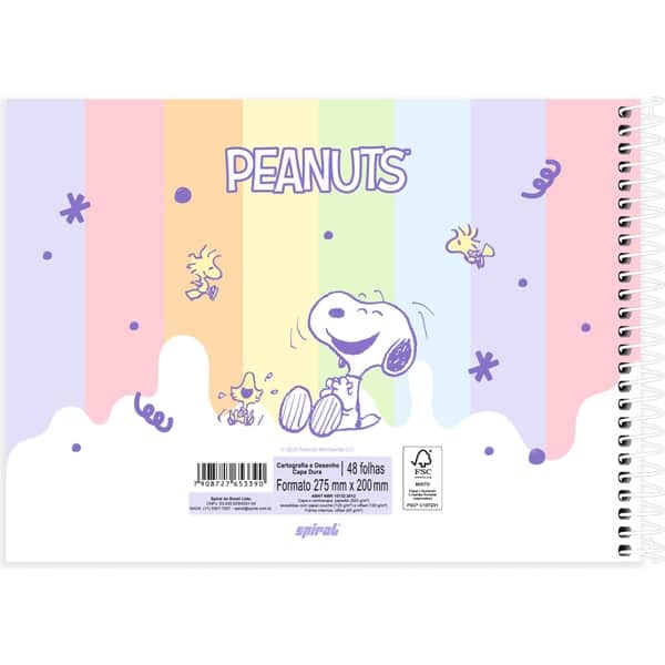 Caderno de Cartografia e Desenho, Capa dura, 48 folhas, Snoopy, 2753390, Spiral Sno - PT 1 UN Caderno de Cartografia e Desenho, Capa dura, 48 folhas, Snoopy, 2753390, Spiral Sno - PT 1 UN