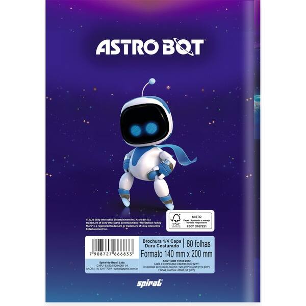 Caderno 1/4, Capa Dura Costurado, 80 folhas, Atro Bot, 2766833, Spiral Abt - PT 1 UN Caderno 1/4, Capa Dura Costurado, 80 folhas, Atro Bot, 2766833, Spiral Abt - PT 1 UN