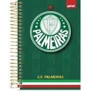 Caderno 1/4 Capa dura, espiral, 80 folhas, Palmeiras F.C, 2768073, Spiral Pal - PT 1 UN