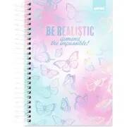 Caderno 1/4 Capa dura, espiral, 80 folhas, Flutter, 2757763, Spiral Flu - PT 1 UN