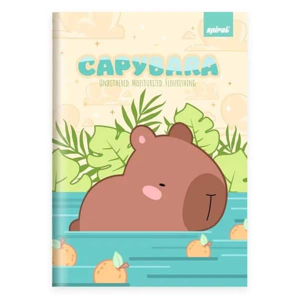 Caderno 1/4, Capa Dura Costurado, 80 folhas, Capivara, 2753598, Spiral Ten - PT 1 UN Caderno 1/4, Capa Dura Costurado, 80 folhas, Capivara, 2753598, Spiral Ten - PT 1 UN