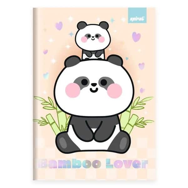 Caderno 1/4, Capa Dura Costurado, 80 folhas, Panda, 2754434, Spiral Ten - PT 1 UN Caderno 1/4, Capa Dura Costurado, 80 folhas, Panda, 2754434, Spiral Ten - PT 1 UN