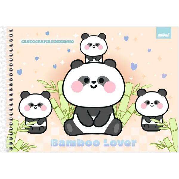 Caderno cartografia capa dura 80fls Panda 2754403 Spiral Ten PT 1 UN