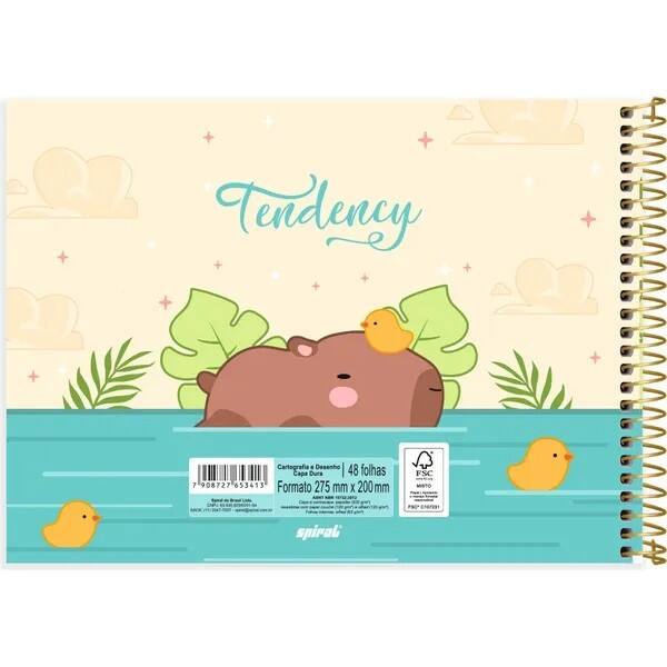 Caderno cartografia capa dura 48fl Capivara 2753413 Spiral Ten PT 1 UN Caderno cartografia capa dura 48fl Capivara 2753413 Spiral Ten PT 1 UN