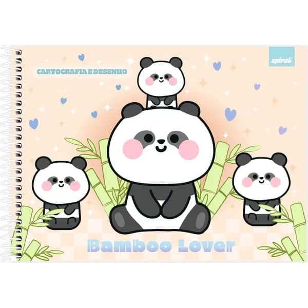 Caderno de Cartografia e Desenho, Capa dura, 48 folhas, Pandas, 2754359, Spiral Ten - PT 1 UN Caderno de Cartografia e Desenho, Capa dura, 48 folhas, Pandas, 2754359, Spiral Ten - PT 1 UN