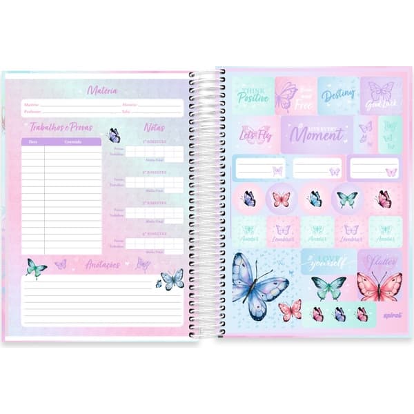 Caderno Universitário Capa Dura, 20 x 1, 320 Folhas, Flutter, 2757312, Spiral Flu - PT 1 UN