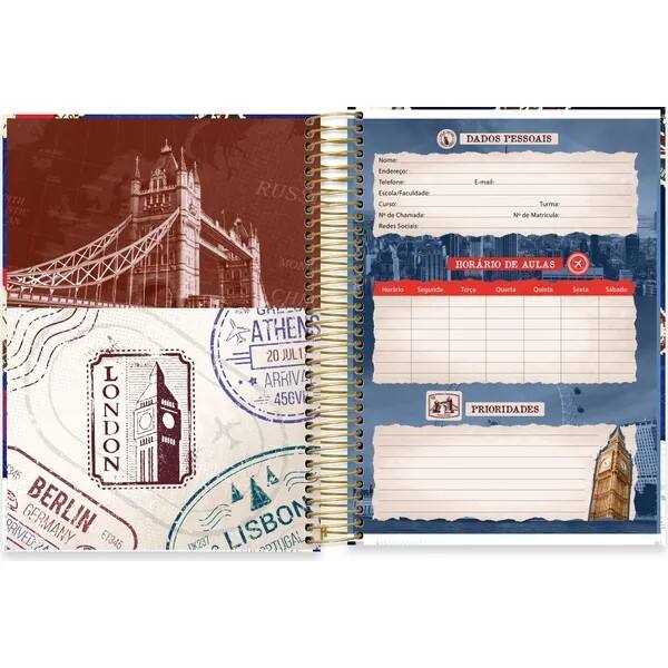 Caderno Universitário Capa Dura, 20 x 1, 320 Folhas, Hard Cover, Londres, 2757329, Spiral Har - PT 1 UN Caderno Universitário Capa Dura, 20 x 1, 320 Folhas, Hard Cover, Londres, 2757329, Spiral Har - PT 1 UN