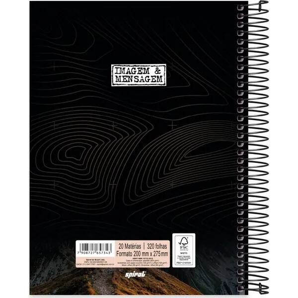Caderno univ.capa dura 20x1 320fls Img&Mens 2757343 Spiral Ima PT 1 UN