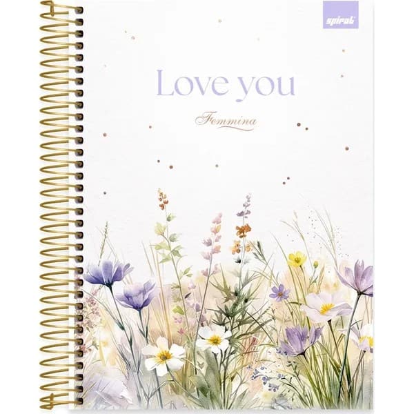 Caderno Universitário Capa Dura, 15x1, 240 folhas, Femmina, 2754182, Spiral Fem - PT 1 UN Caderno Universitário Capa Dura, 15x1, 240 folhas, Femmina, 2754182, Spiral Fem - PT 1 UN