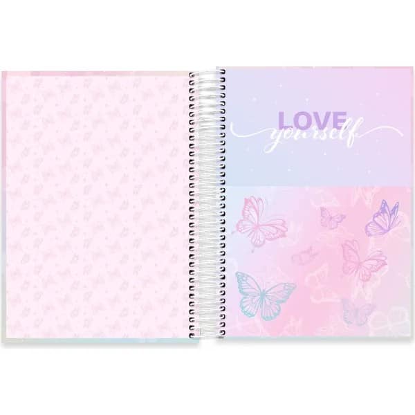 Caderno Universitário Capa Dura, 15x1, 240 folhas, Flutter, 2757183, Spiral Flu - PT 1 UN
