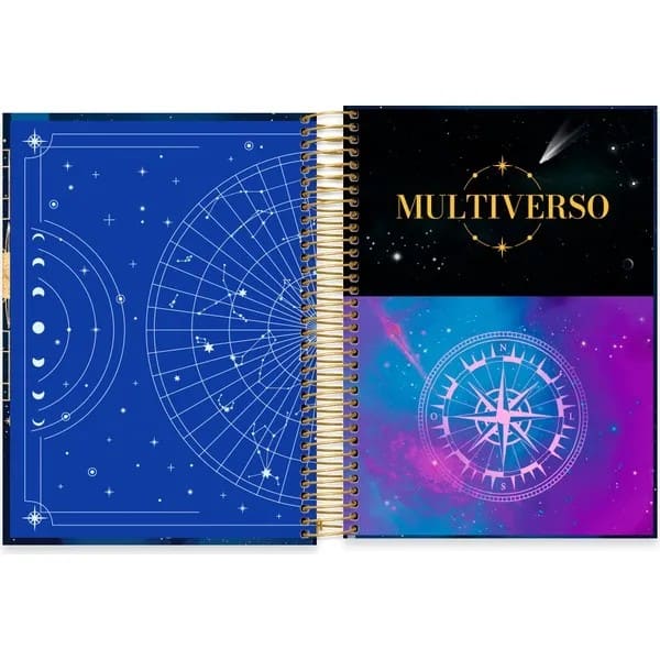 Caderno univ.capa dura 15x1 240fls Multiverso 2757244 Spiral Mult PT 1 UN