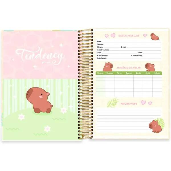 Caderno univ.capa dura 15x1 240fls Capivara 2753109 Spiral Ten PT 1 UN Caderno univ.capa dura 15x1 240fls Capivara 2753109 Spiral Ten PT 1 UN