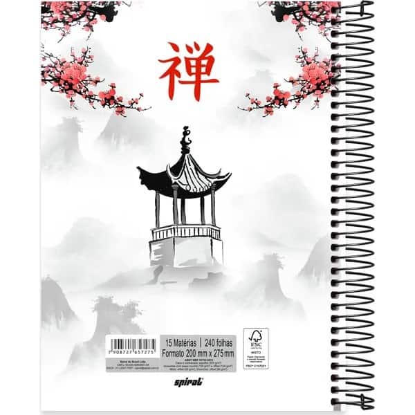 Caderno univ.capa dura 15x1 240fls Zen 2757275 Spiral Zen PT 1 UN Caderno univ.capa dura 15x1 240fls Zen 2757275 Spiral Zen PT 1 UN