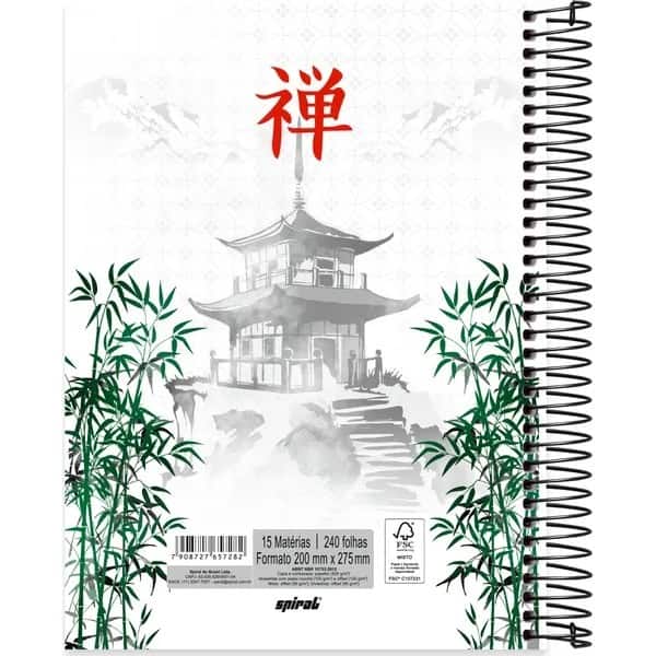 Caderno univ.capa dura 15x1 240fls Zen 2757282 Spiral Zen PT 1 UN Caderno univ.capa dura 15x1 240fls Zen 2757282 Spiral Zen PT 1 UN
