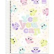 Caderno Universitário Capa Dura, 10 x 1, 160 Folhas, Corujinhas, 2752829, Spiral Cor - PT 1 UN