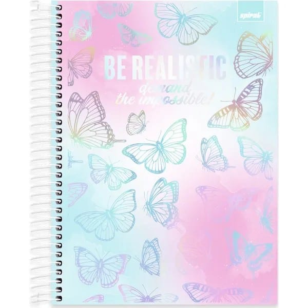 Caderno Universitário Capa Dura, 10 x 1, 160 Folhas, Flutter, 2756964, Spiral Flu - PT 1 UN