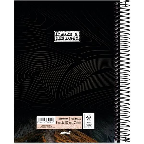 Caderno Universitário Capa Dura, 10x1, 160 folhas, Imagem & Mensagem Montanhismo, 2757015, Spiral Ima - PT 1 UN Caderno Universitário Capa Dura, 10x1, 160 folhas, Imagem & Mensagem Montanhismo, 2757015, Spiral Ima - PT 1 UN