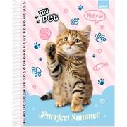 Caderno Universitário Capa Dura, 10 x 1, 160 Folhas, My Pet Gato, 2752881, Spiral Pet - PT 1 UN