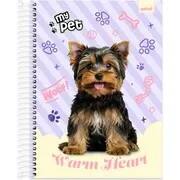 Caderno Universitário Capa Dura, 10 x 1, 160 Folhas, My Pet Cachorro, 2752898, Spiral Pet - PT 1 UN