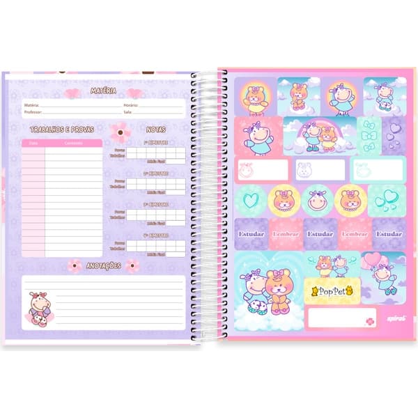 Caderno univ.capa dura 10x1 160fls Pop Pet 2752904 Spiral Pop PT 1 UN Caderno univ.capa dura 10x1 160fls Pop Pet 2752904 Spiral Pop PT 1 UN