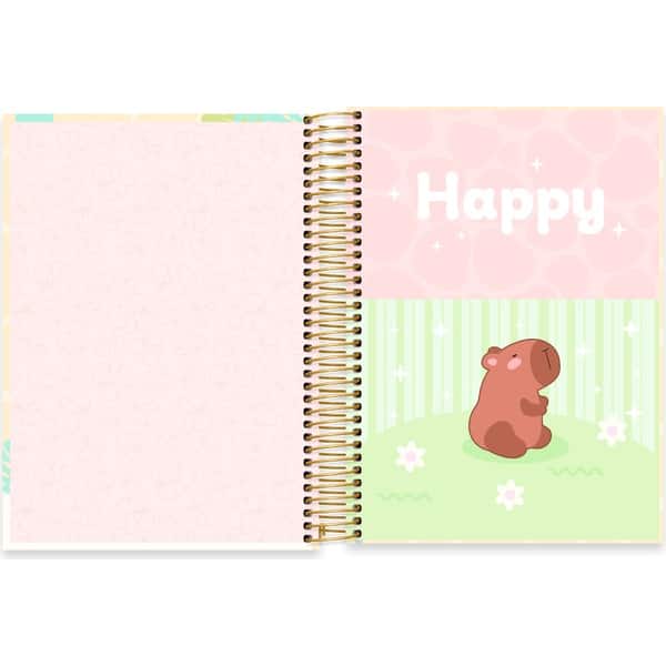 Caderno Universitário, Capa Dura, 10 x 1, 160 Folhas, Capivara, 2753024, Spiral Ten - PT 1 UN