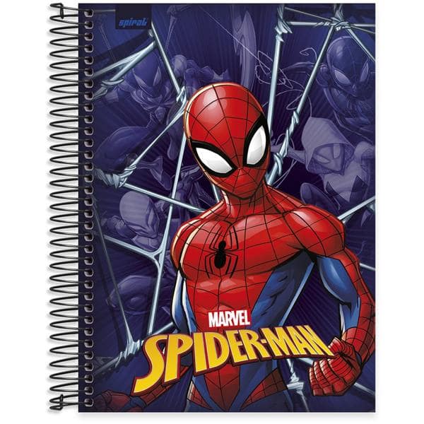 Caderno universitário capa dura 15x1 240 folhas, Homem Aranha Spiderman Marvel, Spiral, 212077 - PT 1 UN