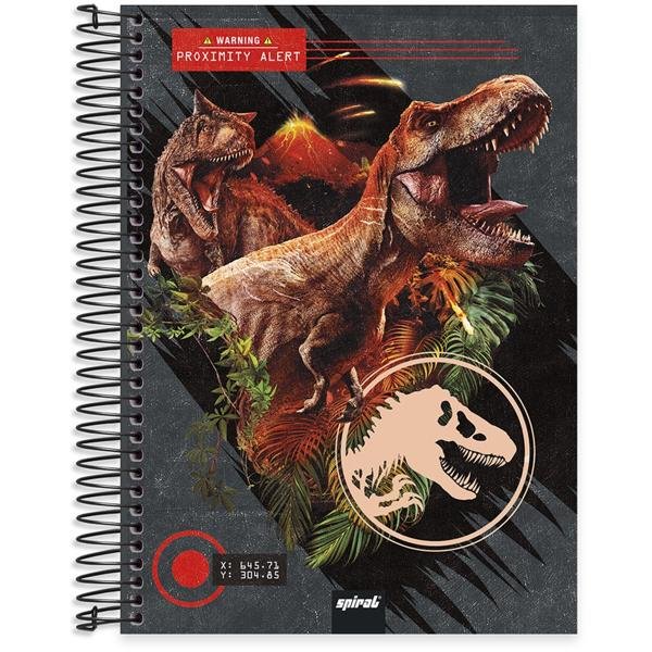 Caderno universitário capa dura 20x1 320 folhas, Jurassic World, Spiral, 212197 - PT 1 UN