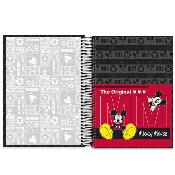 Caderno universitário capa dura 20x1 320 folhas, Disney Mickey Clássico, Spiral, 212195 - PT 1 UN