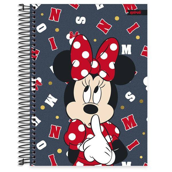 Caderno universitário capa dura 20x1 320 folhas, Disney Minnie Clássico, Spiral, 212196 - PT 1 UN