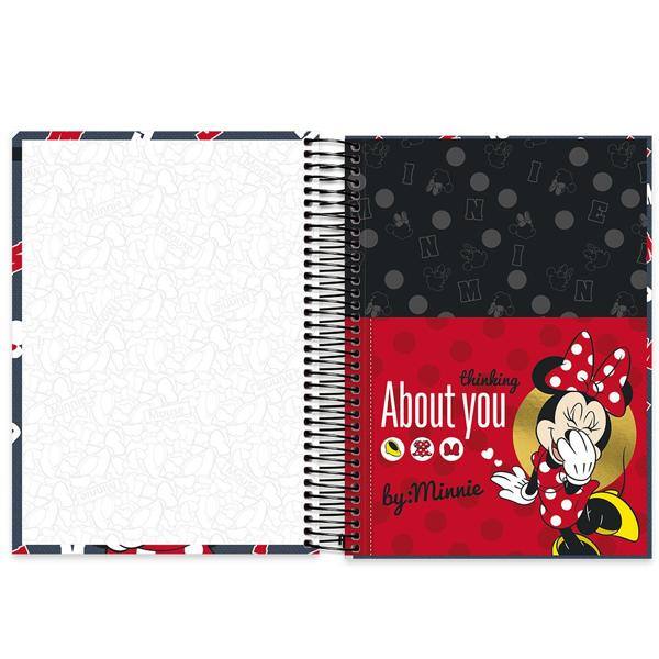 Caderno universitário capa dura 20x1 320 folhas, Disney Minnie Clássico, Spiral, 212196 - PT 1 UN