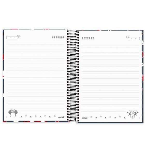 Caderno universitário capa dura 20x1 320 folhas, Disney Minnie Clássico, Spiral, 212196 - PT 1 UN