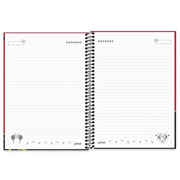 Caderno universitário capa dura 1x1 80 folhas, Minnie Disney Clássico, Spiral, 211707 - PT 1 UN