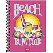 Caderno universitário capa dura 1x1 80 folhas, Minions, Spiral, 211713 - PT 1 UN Caderno universitário capa dura 1x1 80 folhas, Minions, Spiral, 211713 - PT 1 UN