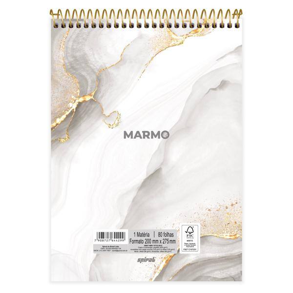 Caderno univ.esp.sup.capa dura 80fls Marmo 2644299 Spiral Mrm PT 1 UN