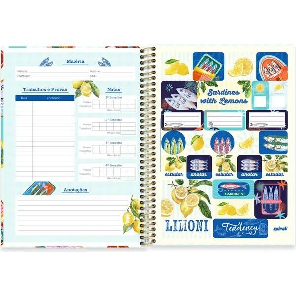 Caderno Universitário Capa Dura, 1 x 1, 80 Folhas, Sardinhas, 2765744, Spiral Ten - PT 1 UN Caderno Universitário Capa Dura, 1 x 1, 80 Folhas, Sardinhas, 2765744, Spiral Ten - PT 1 UN