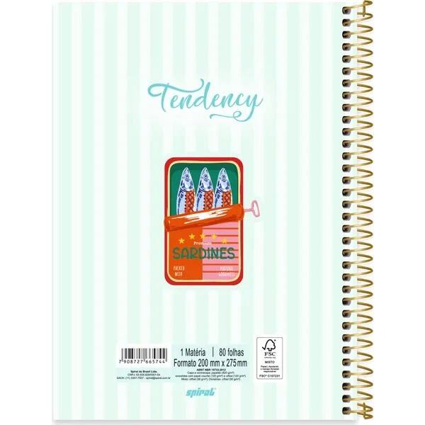Caderno Universitário Capa Dura, 1 x 1, 80 Folhas, Sardinhas, 2765744, Spiral Ten - PT 1 UN Caderno Universitário Capa Dura, 1 x 1, 80 Folhas, Sardinhas, 2765744, Spiral Ten - PT 1 UN