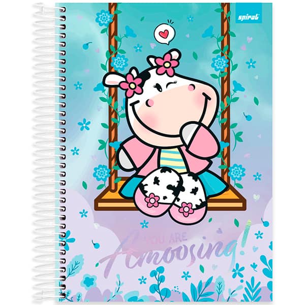 Caderno Universitário Capa Dura, 10 x 1, 160 Folhas, Pop Pet, 2519594, Spiral Pop - PT 1 UN