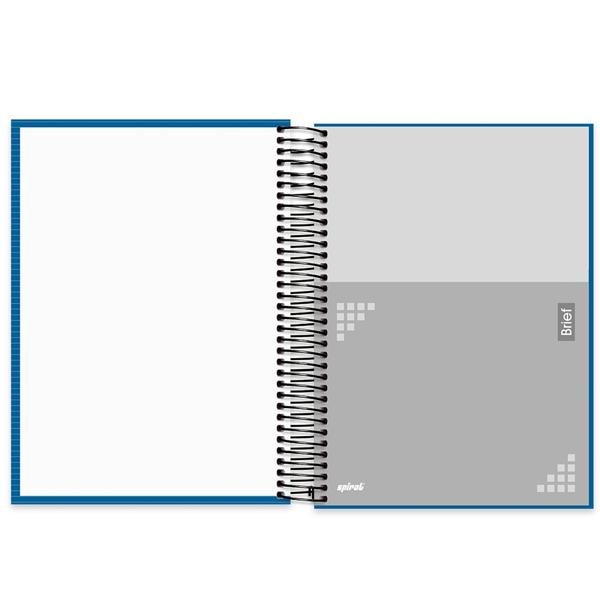 Caderno universitário capa dura 15x1 240 folhas, Brief Azul, Spiral, 212065 - PT 1 UN