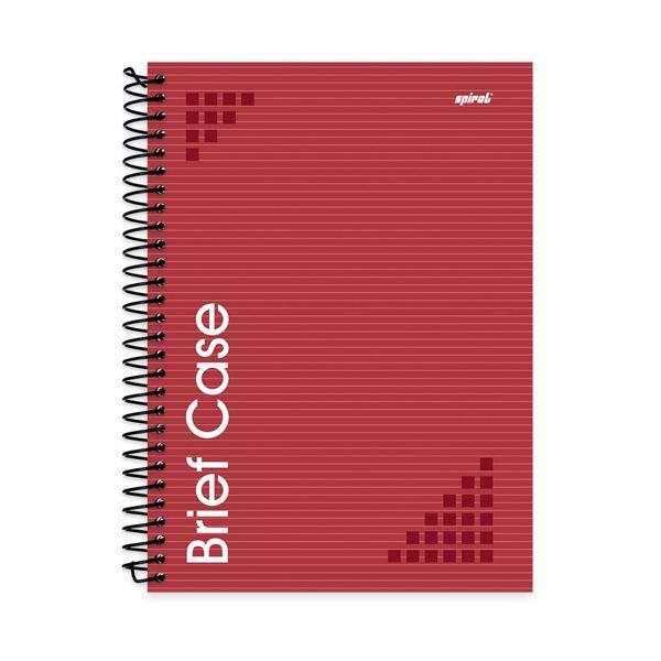 Caderno universitário capa dura 1x1 96 folhas Brief Case Vermelho Spiral PT 1 UN
